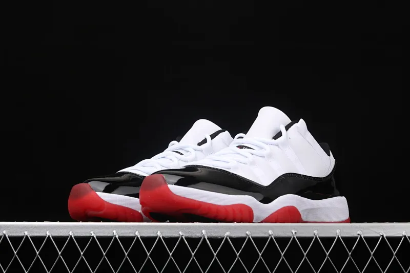 All Categories Air Jordan Jordan Series Basketball Shoes Air Jordan 11 Pure Original Version Air Jordan 11 Retro Low AJ11 Joe 11 Patent Leather Black Red Low Top Real Standard Real Carbon AV2187-160